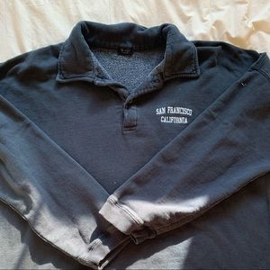 Brandy Melville San Francisco Button Up Sweatshirt